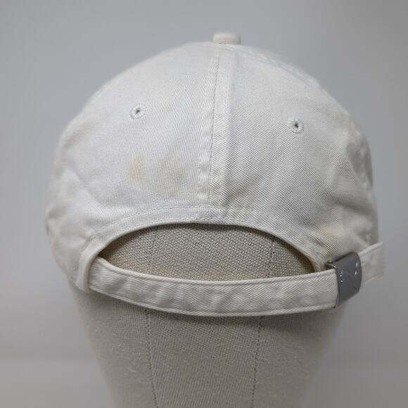 Puma Slideback Baseball Cap White One Size Adjustable Embroidered Vented Holes - Picture 6 of 9